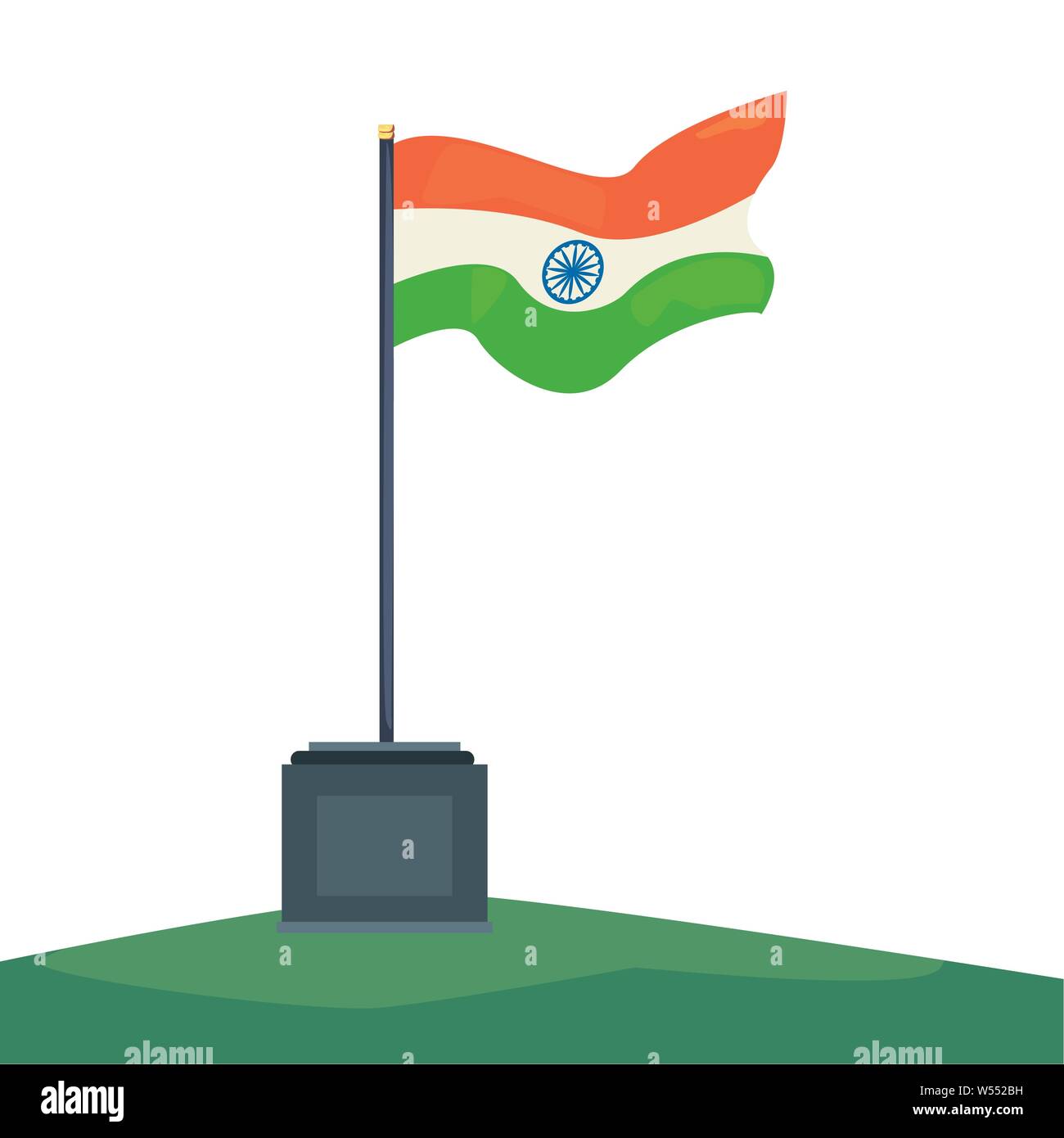 Symbole du drapeau en tête joyeuse fête de l'indépendance indienne