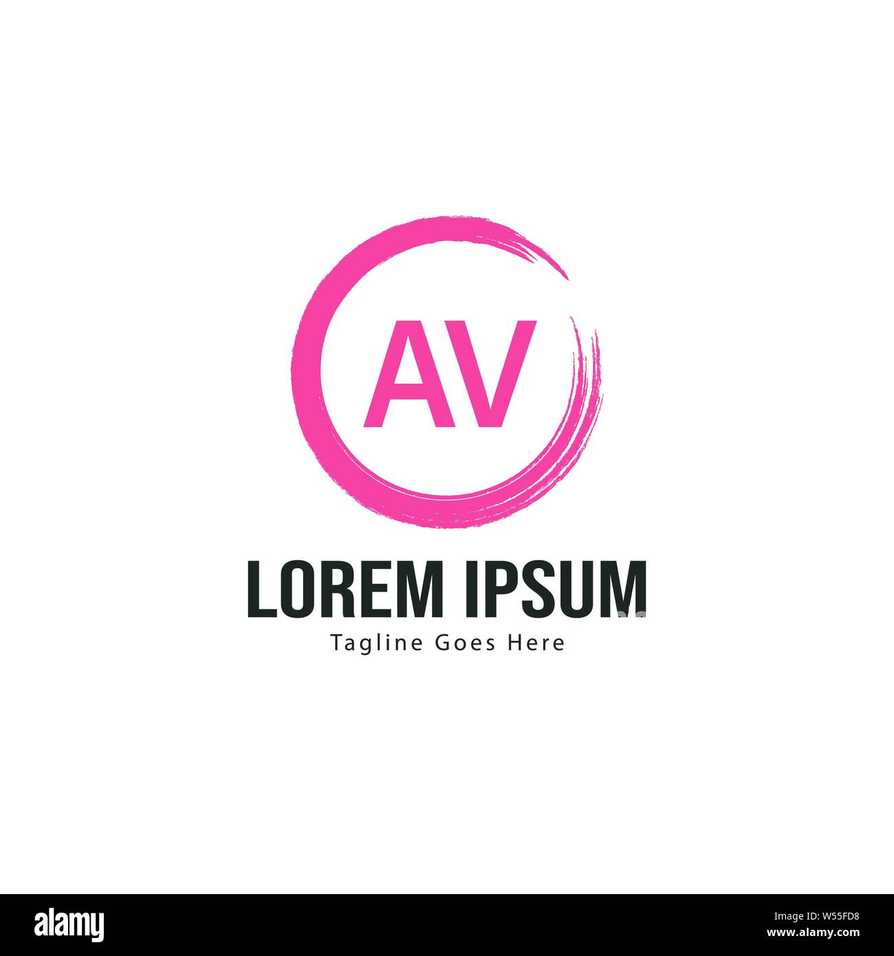 Conception de Logo Lettre AV. Icône moderne créative Lettres AV Illustration design Illustration de Vecteur