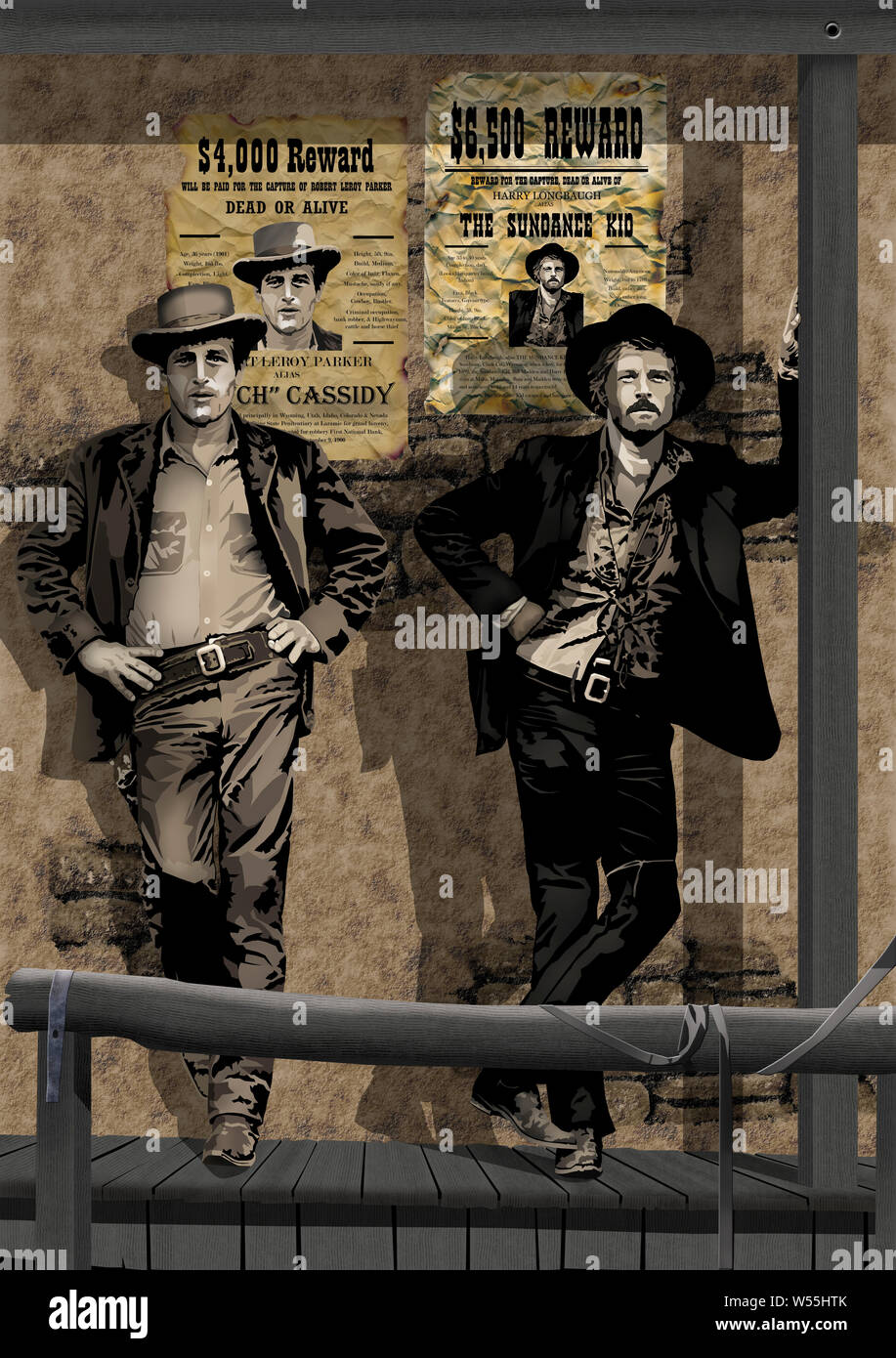 Butch Cassidy et le Kid Banque D'Images
