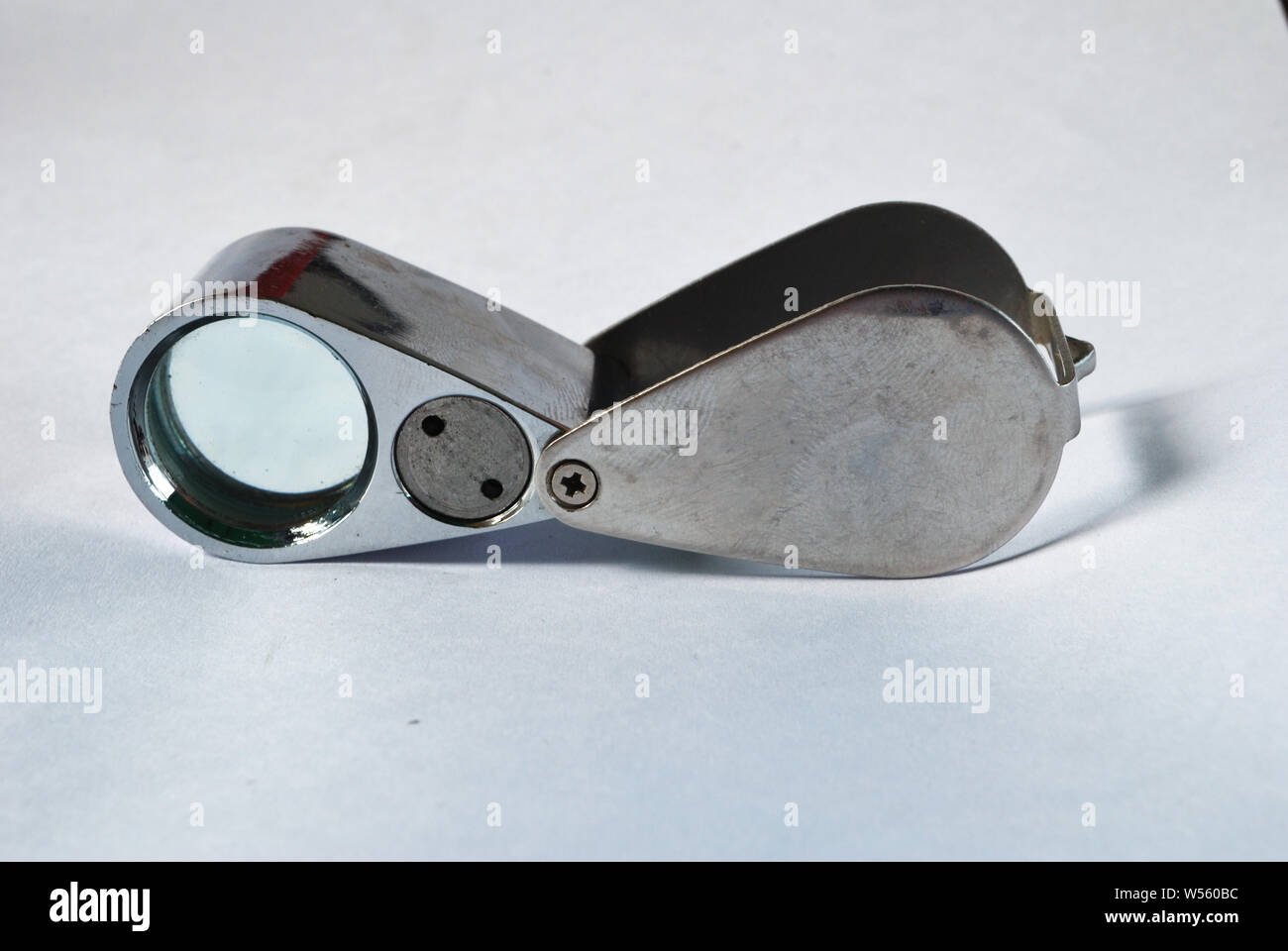 Loupe isoler sur fond blanc Banque D'Images