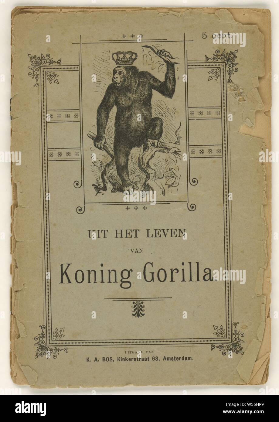 À partir de la vie du Roi Gorille, écritures écossais contre le roi Guillaume III. Numéroté 16 pp, avec front vert (mauvais). Inscription, titre . : 'édition révisée.' du titre, . : 1897, Pays-Bas, Willem III (Roi des Pays-Bas), Sicco Ernst Willem Roorda van Eysinga State, Amsterdam, 1897, papier, couture, H 20 cm × w 13,5 cm Banque D'Images