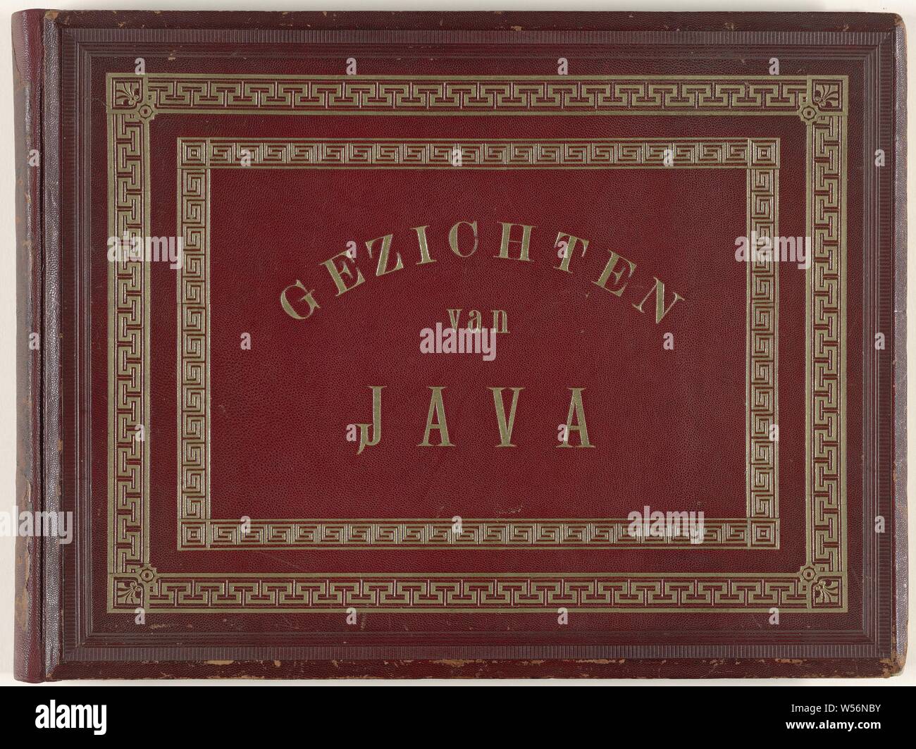 Visages de Java, Album avec bracelet en cuir rouge, dos lisse et des ...