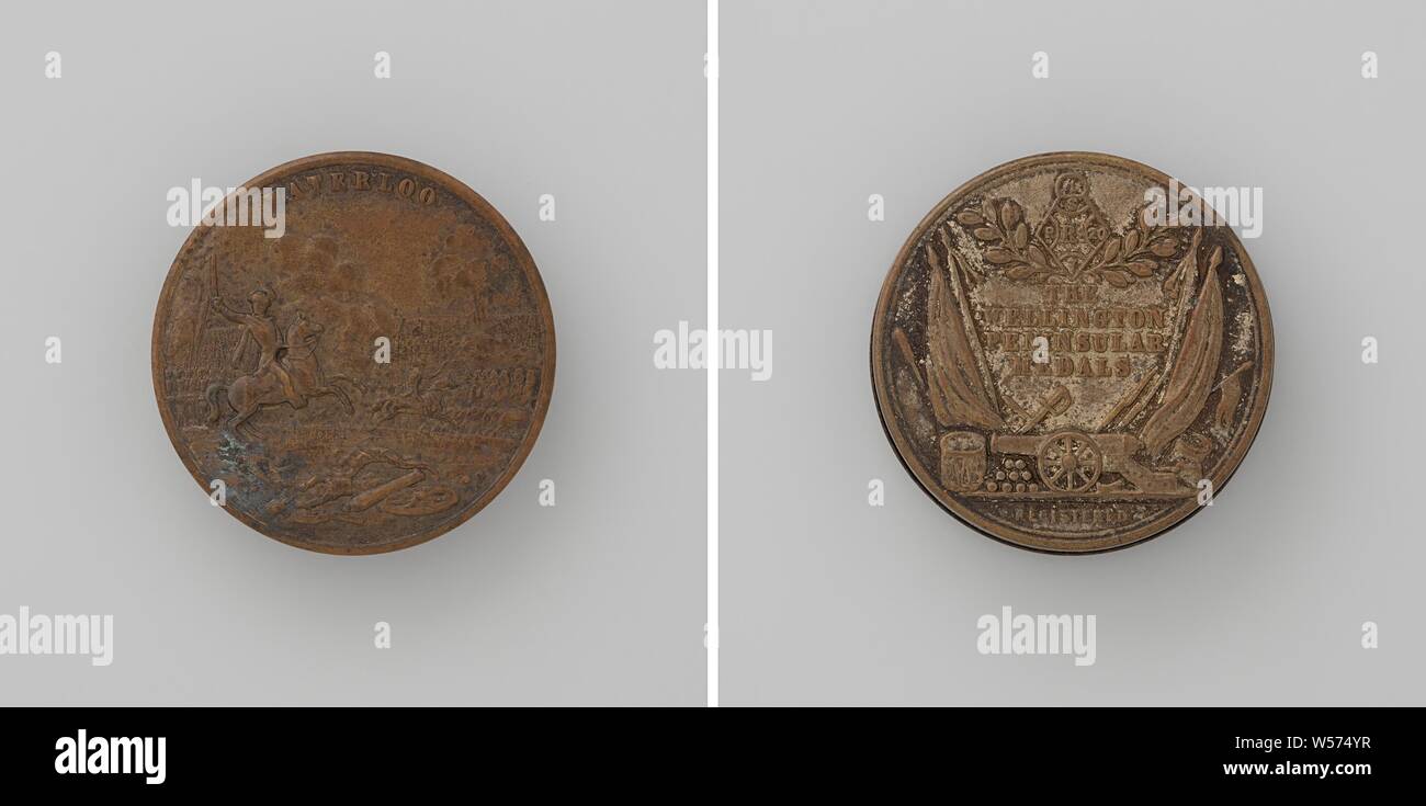 Albert, Prince de Saxony-Coburg-Gotha, époux de Victoria, reine de Grande-Bretagne, médaille de cuivre. Avers : Buste de la poitrine à l'intérieur d'un manuscrit. Inverse : inscription, Albert (Prince d'Saxony-Coburg et Gotha), Victoria (reine de Grande-Bretagne et d'Irlande), anonyme, Angleterre, 1840, cuivre (métal), frappant (métallurgie), d 1 cm × W 0,49 Banque D'Images