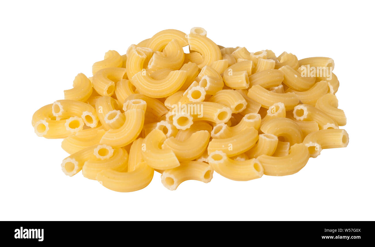 Elbow macaroni pile Banque D'Images