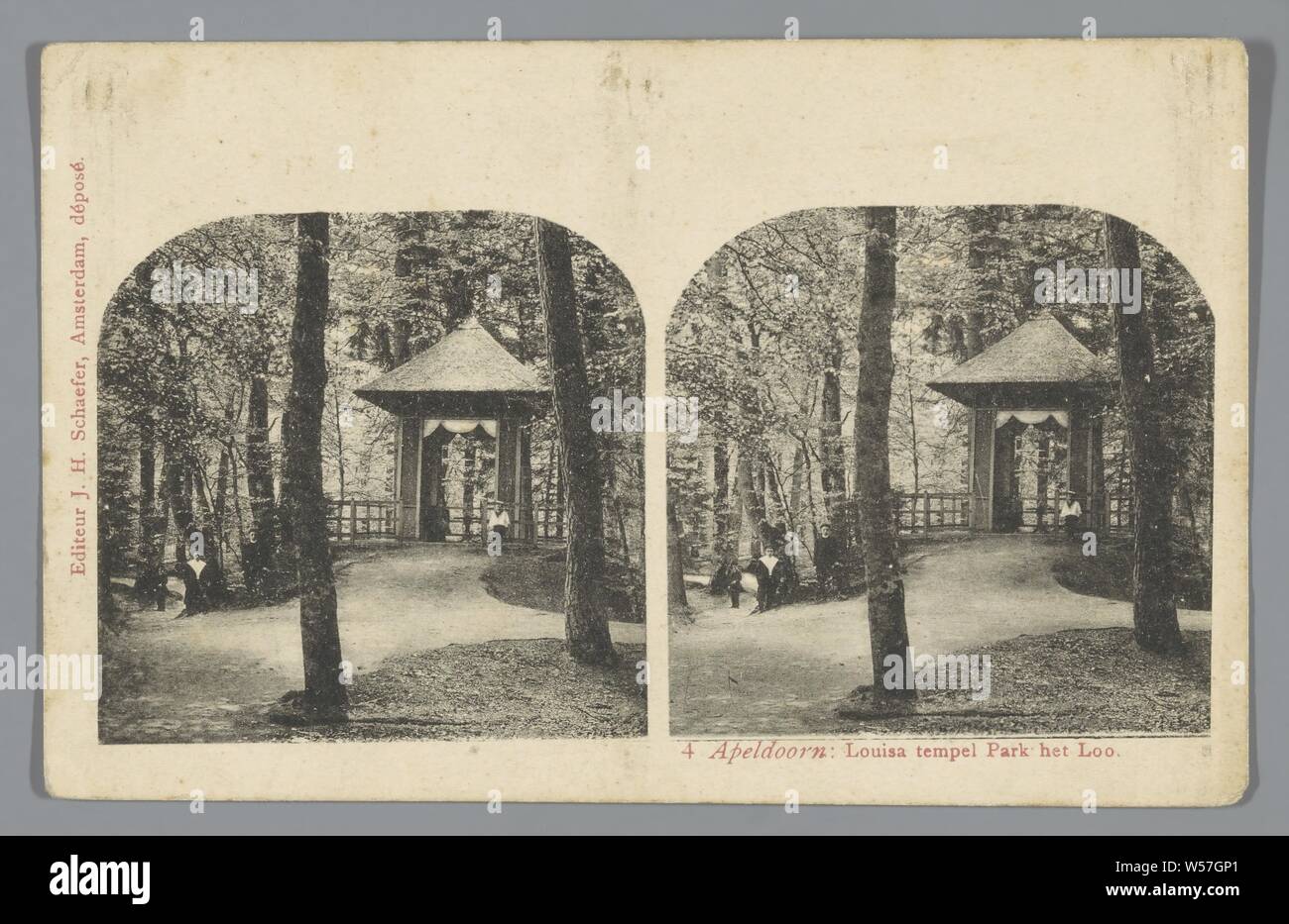 Apeldoorn. Louisa Parc temple het Loo, J.H. Schaefer, 1900 - 1940 Banque D'Images