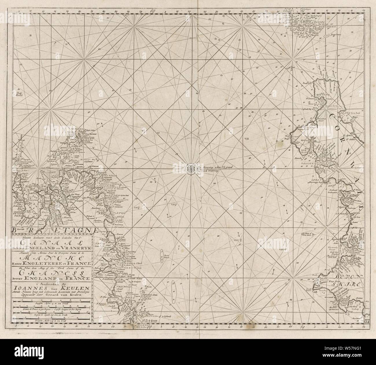 Carte Passeport Du Chenal Entre L Angleterre Et La France Partie 3 Nouveau Tableau De La Mer De La Troisieme Partie Du Canal Entre L Angleterre Et Vrankryk Titre Sur L Objet Carte Pass De