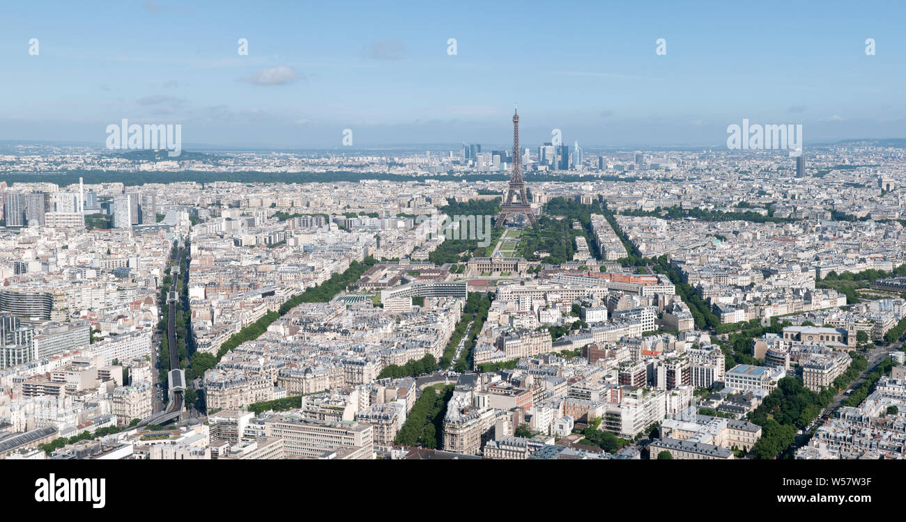 Vue de la Tour Eiffel et Paris cityscape Banque D'Images