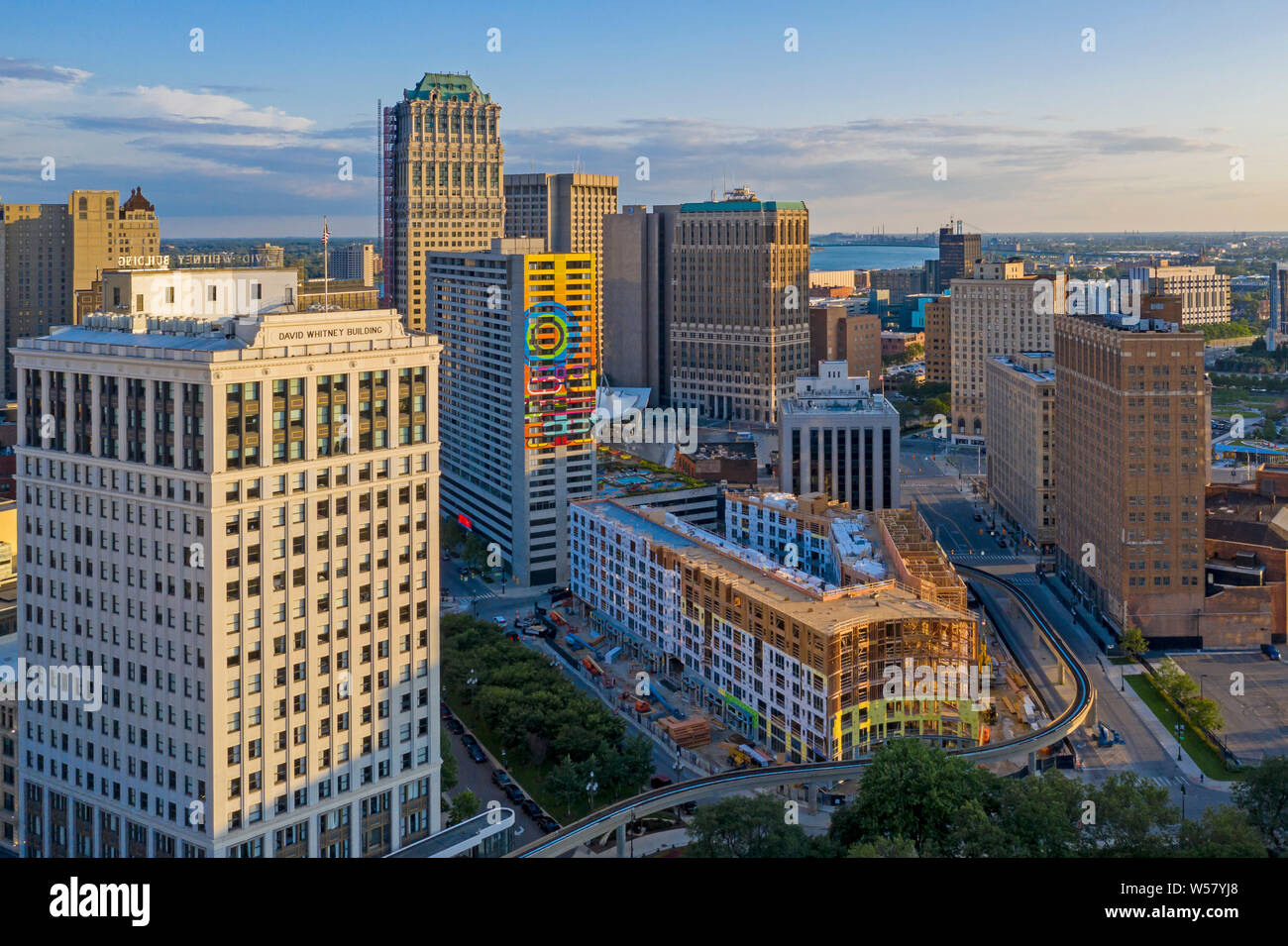 Le centre-ville de Detroit, Michigan. Banque D'Images