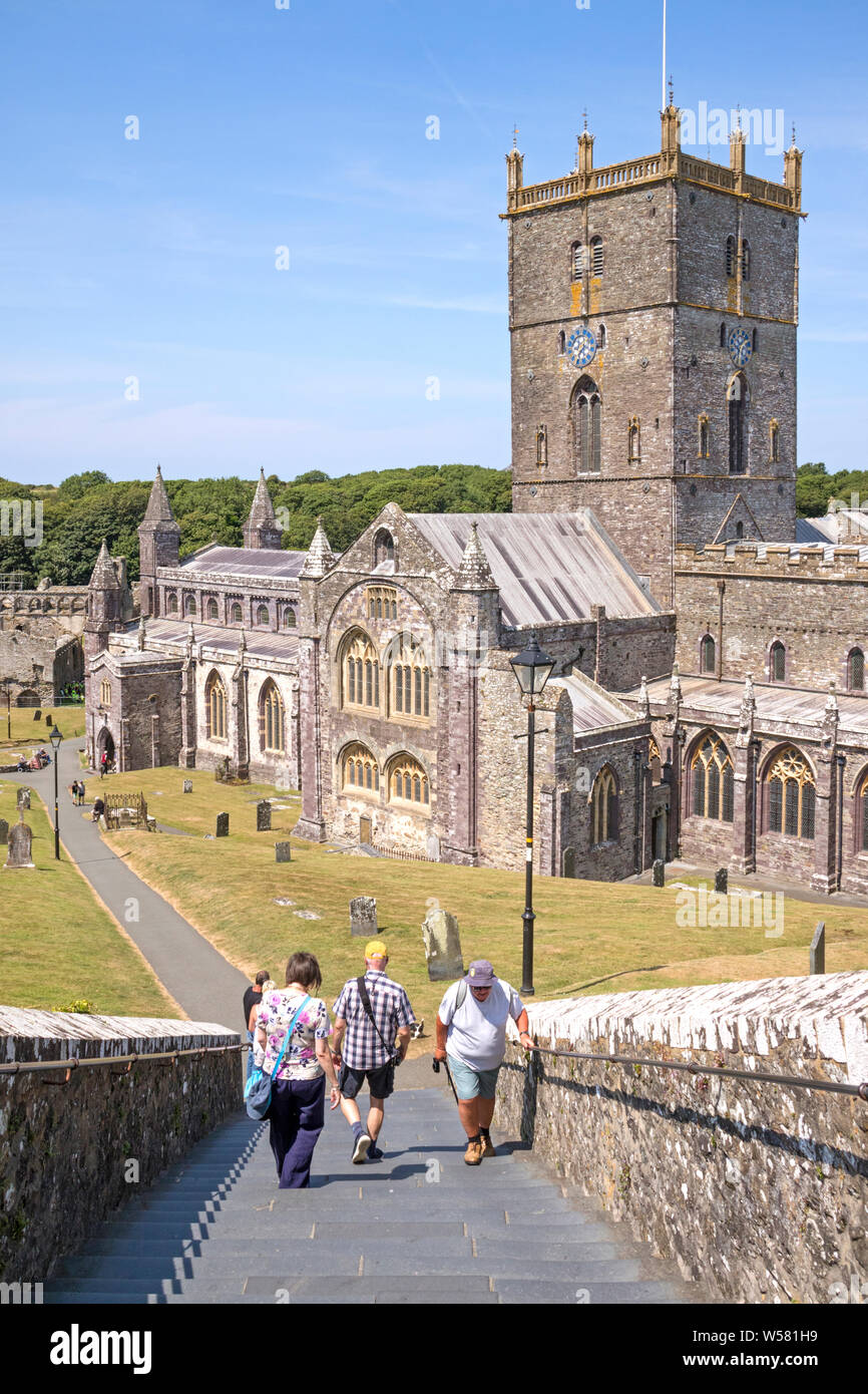 Cathédrale St Davids, Pembrokeshire, Pays de Galles, Royaume-Uni Banque D'Images