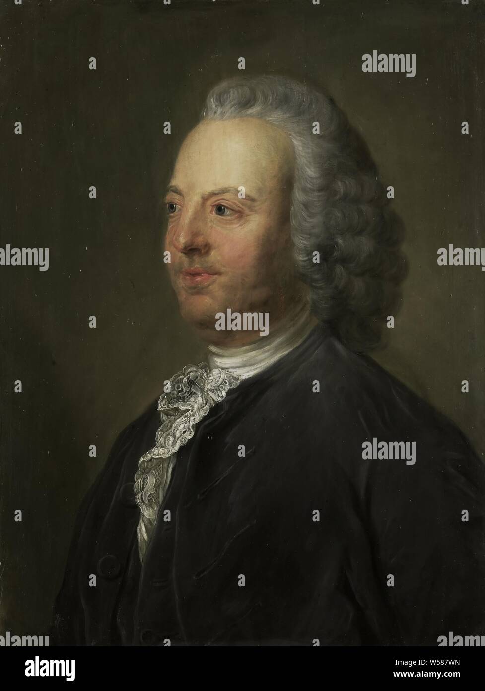Antoni Warin (1712-64). Les navires d'Amsterdam, Portrait d'Antoni Warin (1712-64), les navires d'Amsterdam. Buste à gauche. Copie anonyme d'un pastel de 1763 dans le Van Lynden, historiques, Amsterdam, Antoni Warin collection, Jean Baptiste Perroneau (copie d'après), 1763 - 1850, de bord, de la peinture à l'huile (peinture), h 62,2 cm × 46,5 cm × w t 1,5 cm d 6,2 cm Banque D'Images