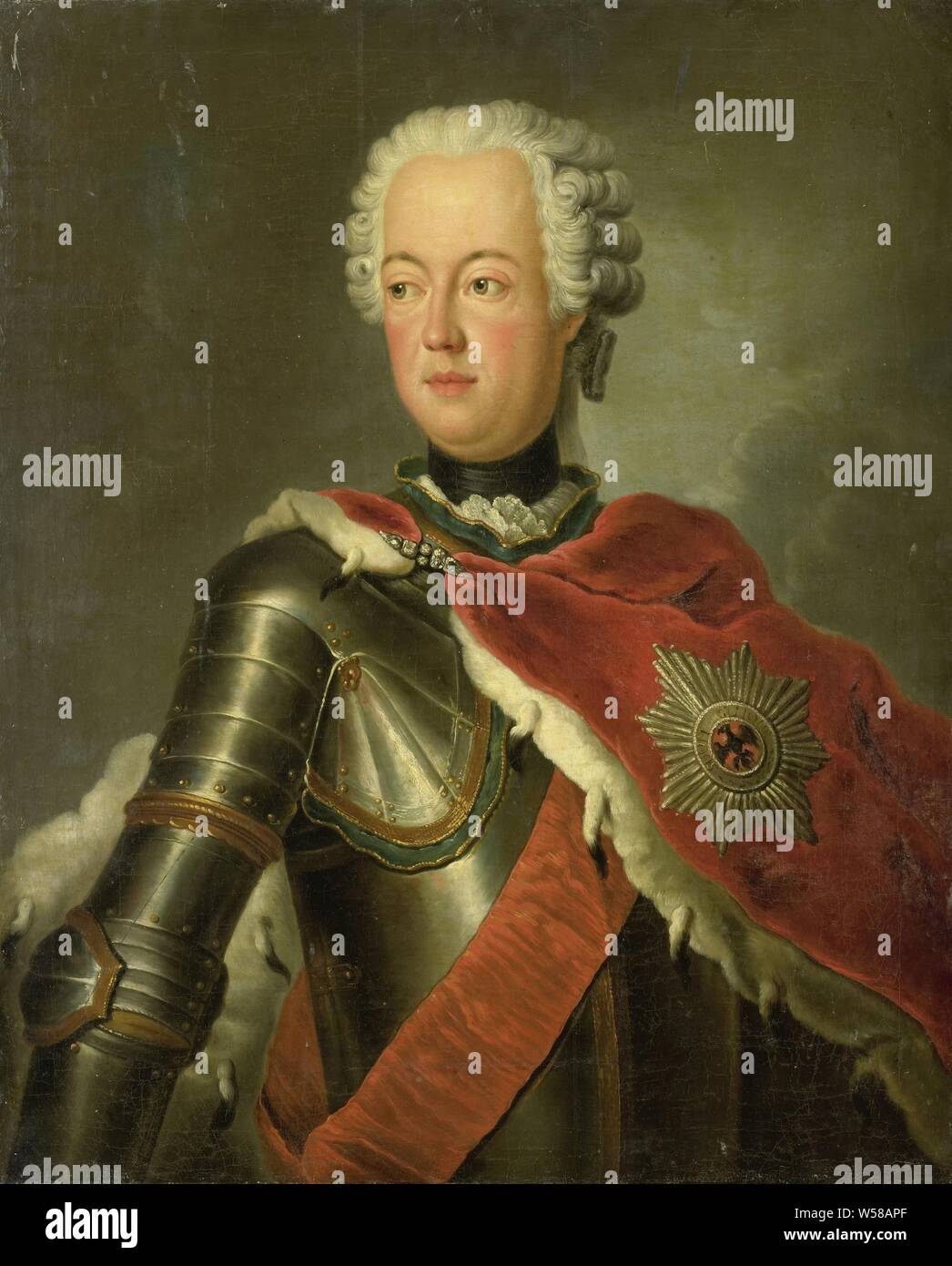 Portrait d'August Wilhelm (1722-1758), Prince de Prusse. Demi-longueur permanent en armure., Antoine Pesne (copie d'après), 1740 - 1800, la toile, la peinture à l'huile (peinture), h 80,5 cm × 65,7 cm × w t 3 cm h 89,1 cm × 74,3 cm × w d 9,8 cm Banque D'Images
