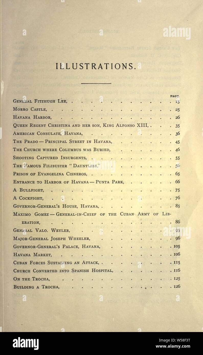 La lutte de Cuba contre l'Espagne avec les causes de l'intervention américaine et un compte rendu complet de la guerre hispano-américaine, y compris les négociations de paix final : Lee, Fitzhugh, 1835-1905 Banque D'Images