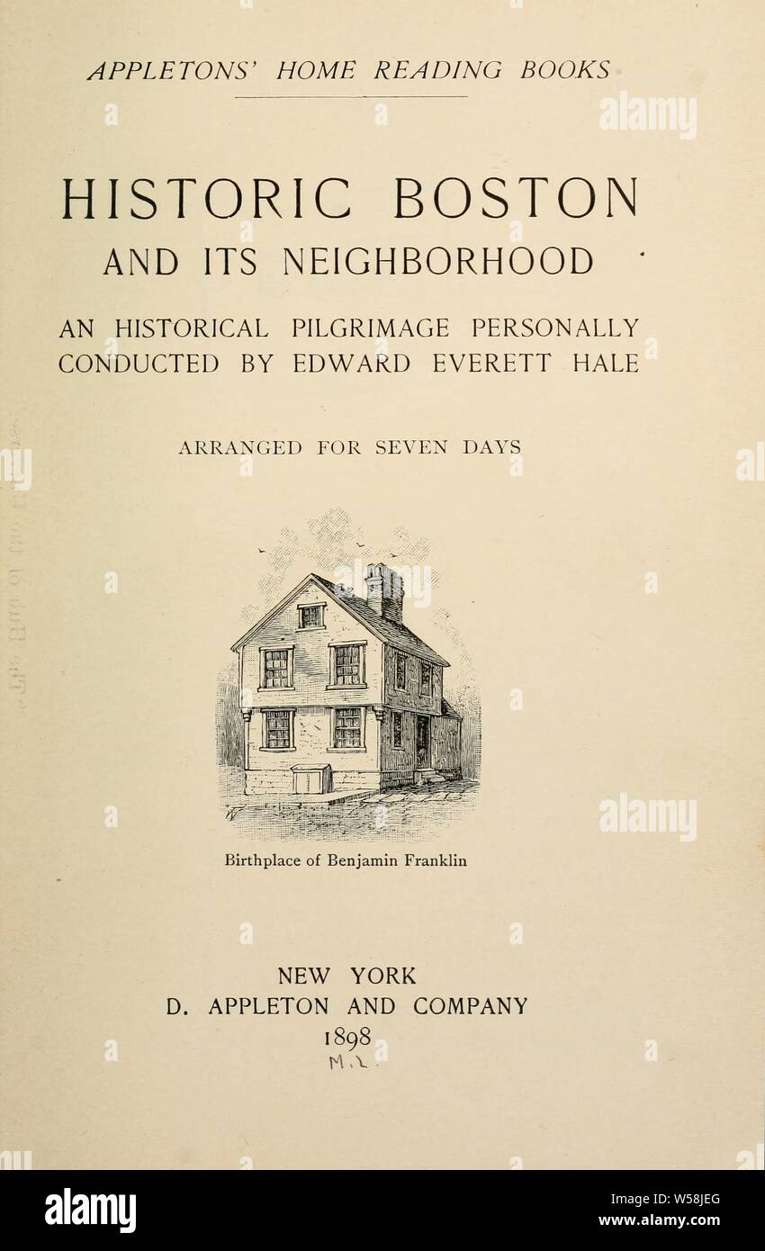 ...Boston et son voisinage ; : Hale, Edward Everett, 1822-1909 Banque D'Images