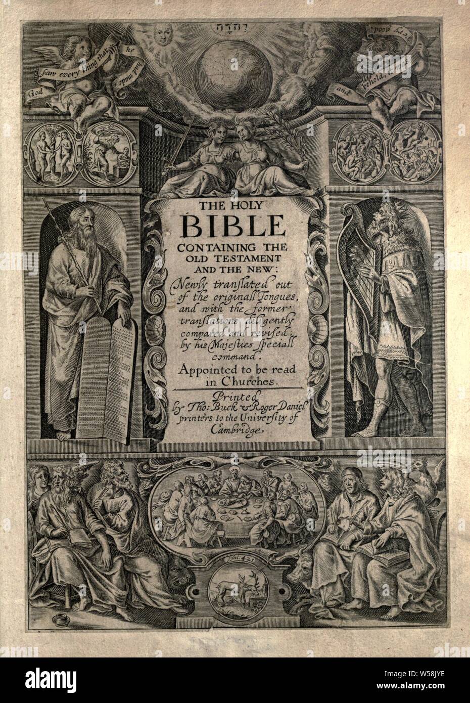 La Sainte Bible, contenant l'Ancien Testament et le Nouveau : nouveaux convertis à l'originall langues, et qu'avec l'ancienne et révisé par rapport diligemment traductions Banque D'Images