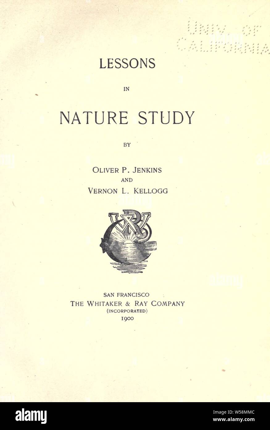 Leçons de l'étude de la nature : Jenkins, Oliver Peebles, b. 1850 Banque D'Images