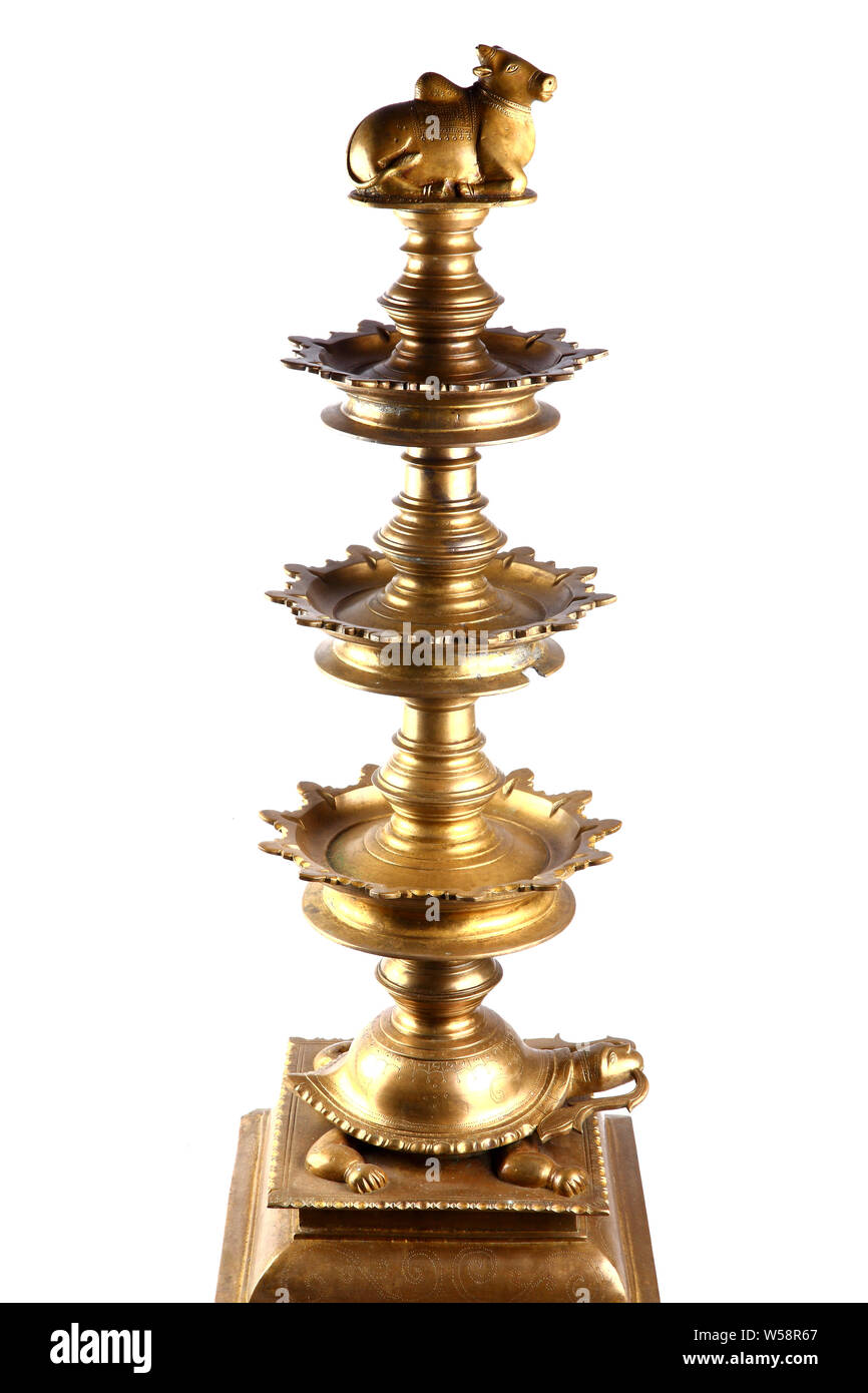 Lamp-Deepasthambham traditionnelles du Kerala Banque D'Images