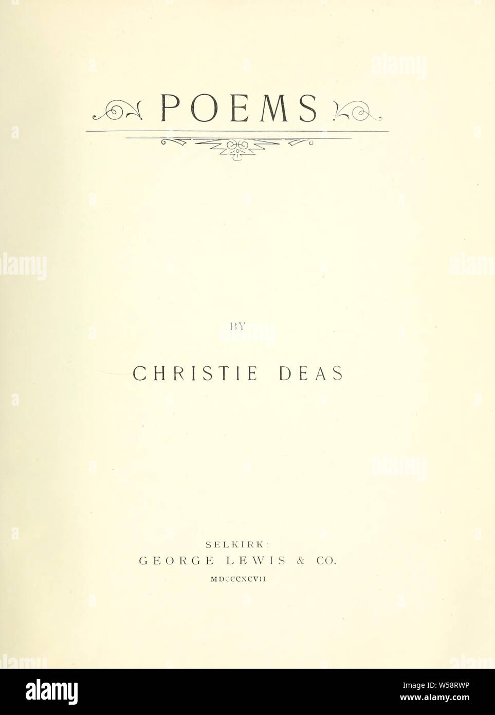Poèmes : Deas, Christie Banque D'Images