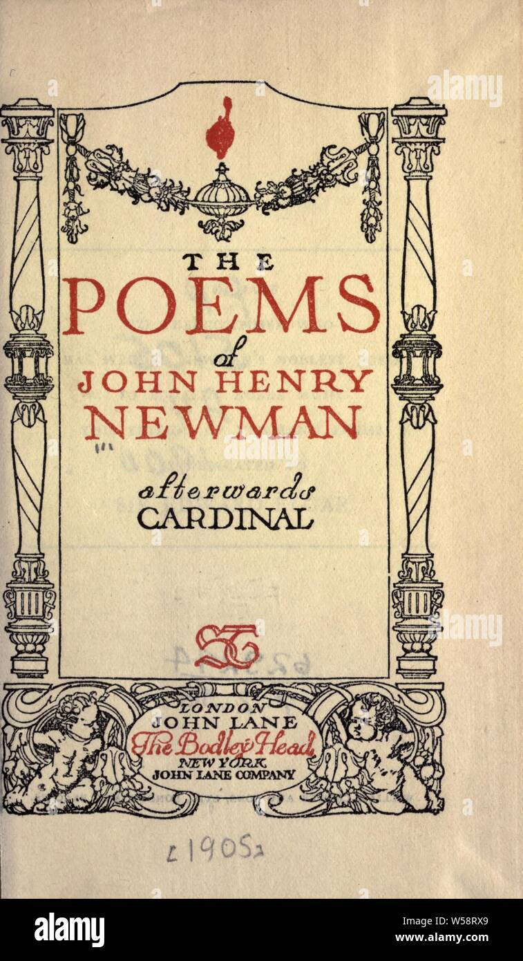 Poèmes : Newman, John Henry, 1801-1890 Banque D'Images