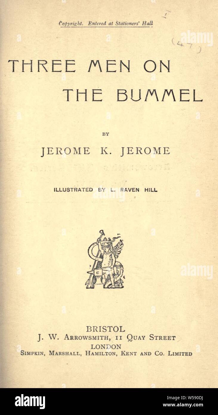 Trois hommes sur le bummel. Illustré par L. Raven Hill : Jerome, Jerome Klapka, 1859-1927 Banque D'Images