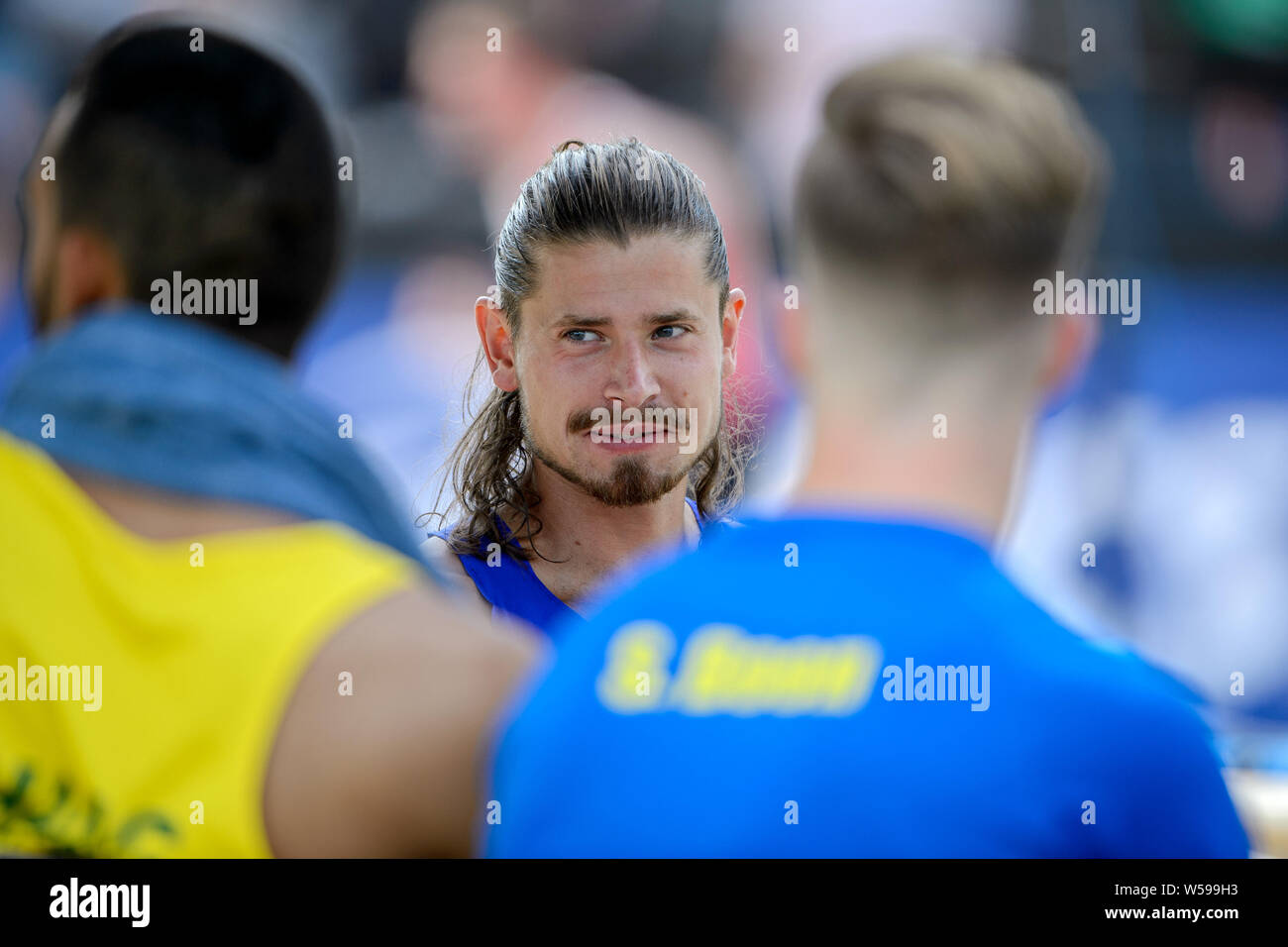 La Haye, Pays-Bas. 26 juillet, 2019. La Haye, 26-07-2019, le néerlandais d'athlétisme, NK Atletiek, Haag Atletiek, Pole Vault final, Rutger Koppelaar gagnant et champion Néerlandais : Crédit Photos Pro/Alamy Live News Banque D'Images