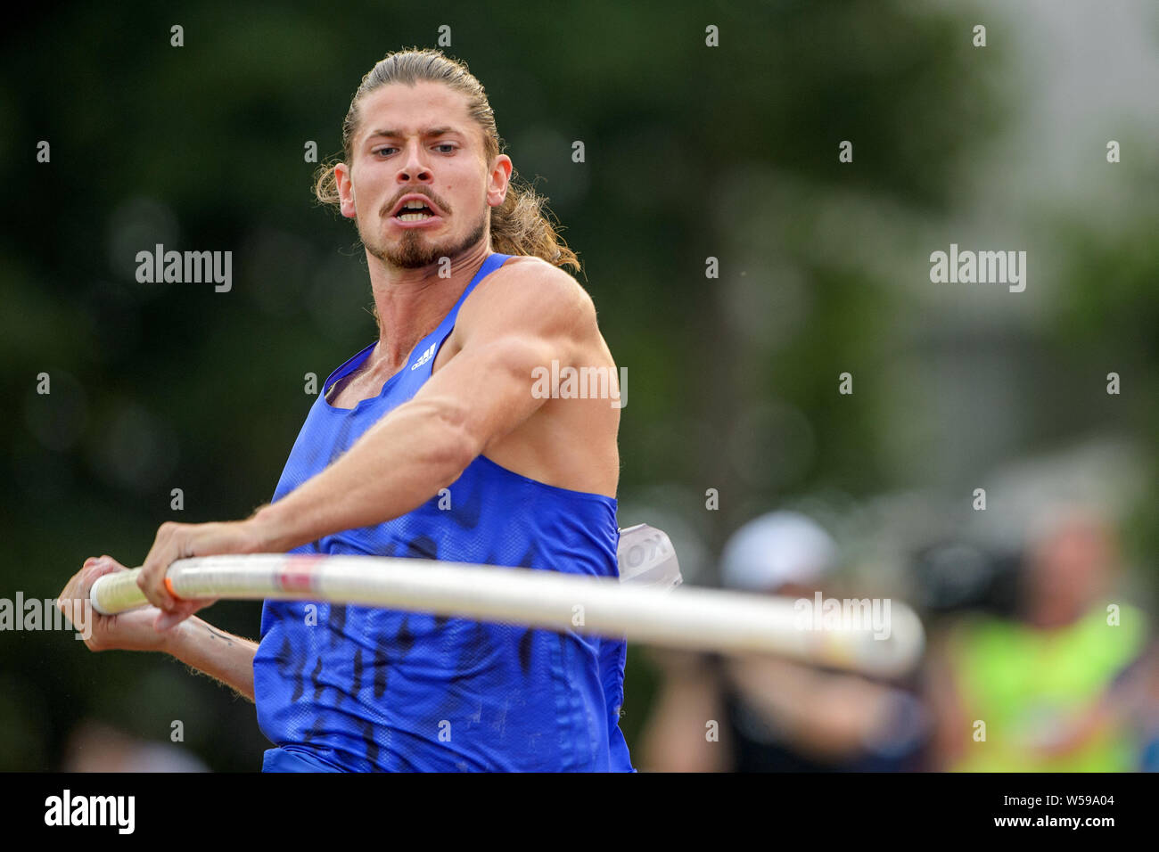 La Haye, Pays-Bas. 26 juillet, 2019. La Haye, 26-07-2019, le néerlandais d'athlétisme, NK Atletiek, Haag Atletiek, Pole Vault final, Rutger Koppelaar gagnant et champion Néerlandais : Crédit Photos Pro/Alamy Live News Banque D'Images