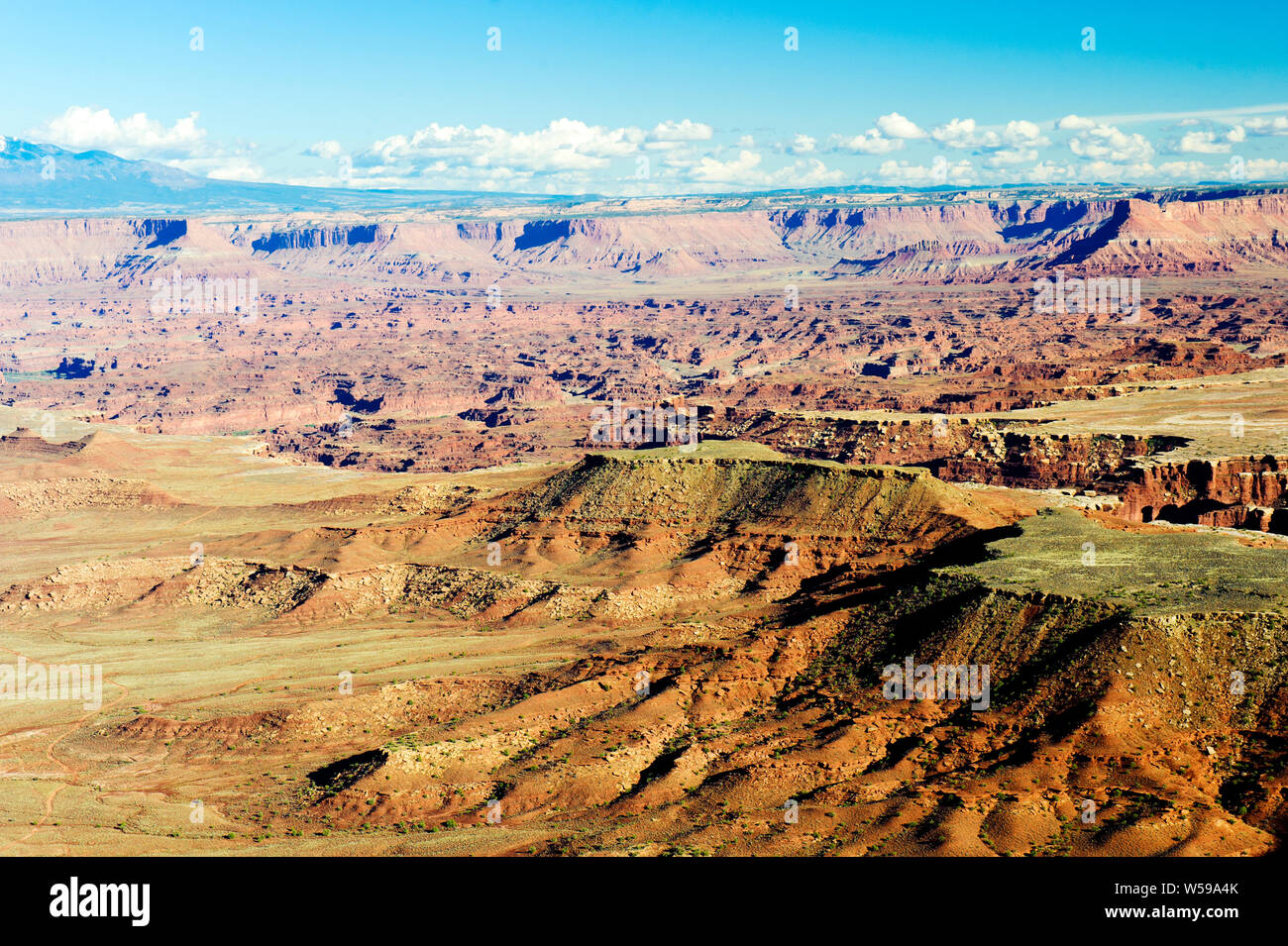 Paysage érodé dans l'île dans le ciel, district Canyonlands National Park, Utah, USA. Banque D'Images