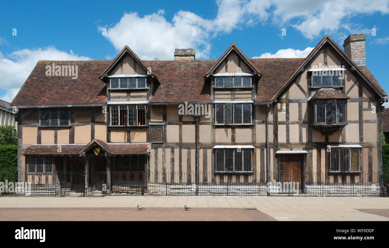 Lieu de naissance du dramaturge William Shakespeare dans Henley Street, Stratford-upon-Avon, Warwickshire, UK Banque D'Images