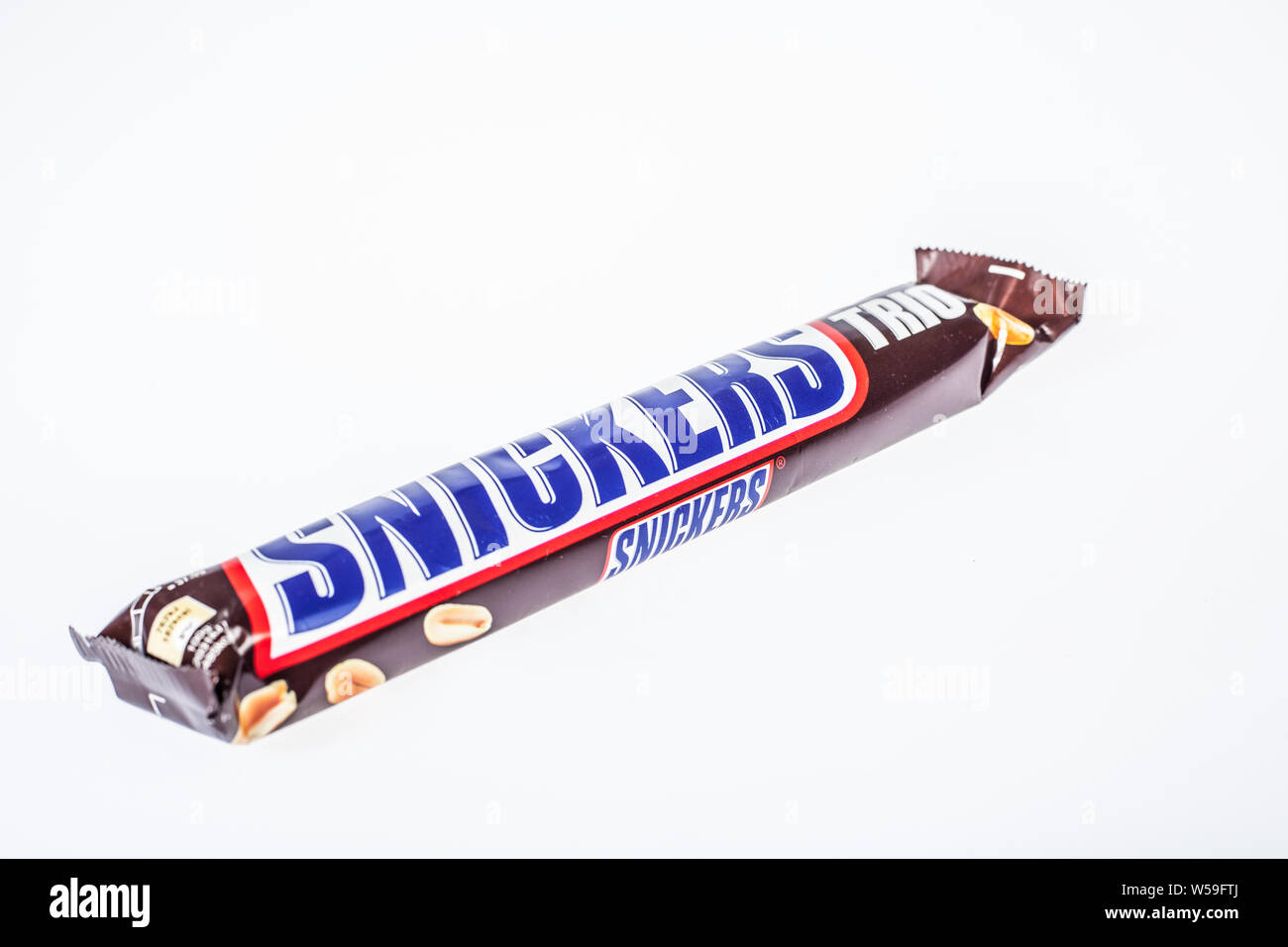 Snickers barre de chocolat produite par Mars Incorporated Banque D'Images