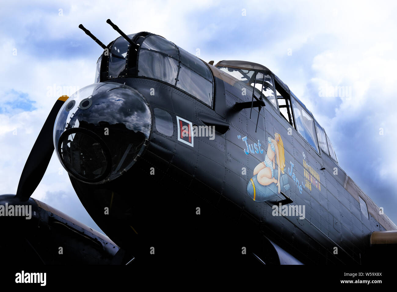 L'Avro Lancaster est un quadrimoteur britannique Seconde Guerre mondiale bombardier lourd. Banque D'Images