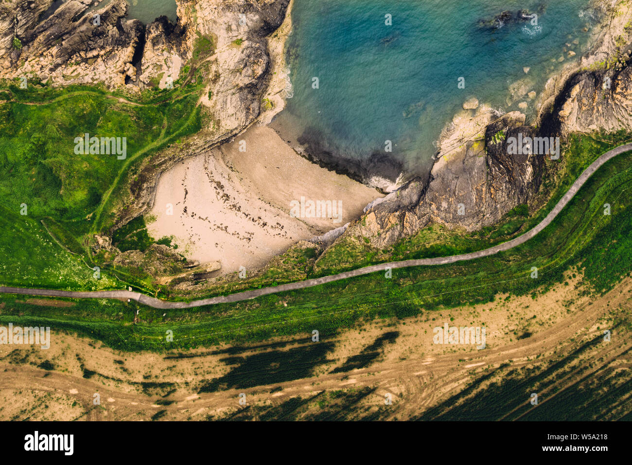 Bantry, Irlande Vue aérienne de la côte. Vue d'oiseau photographie de paysage Banque D'Images