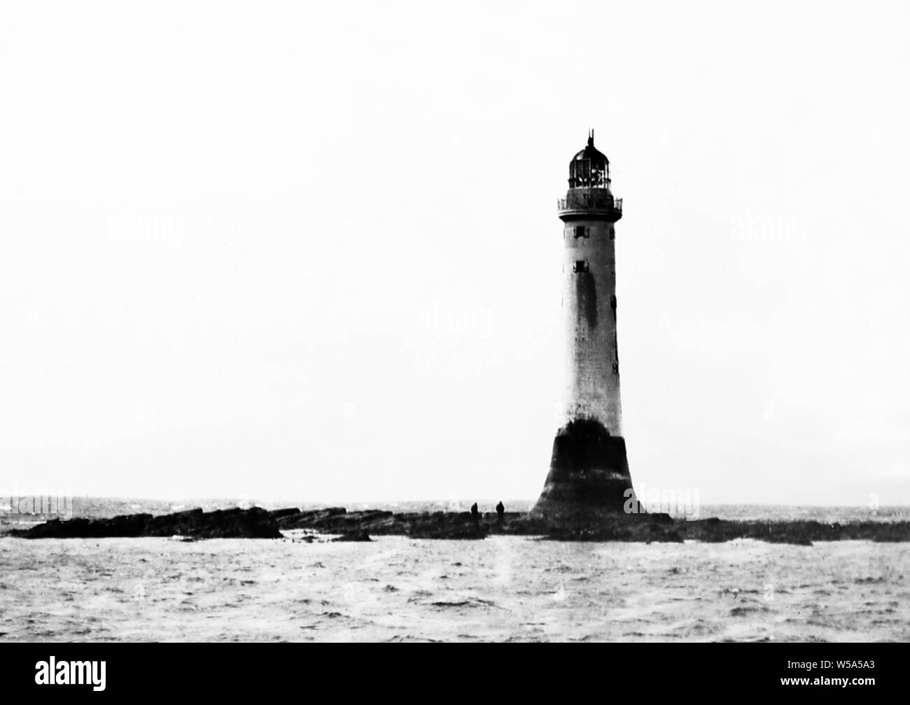 Phare de bell rock Banque d'images noir et blanc Alamy