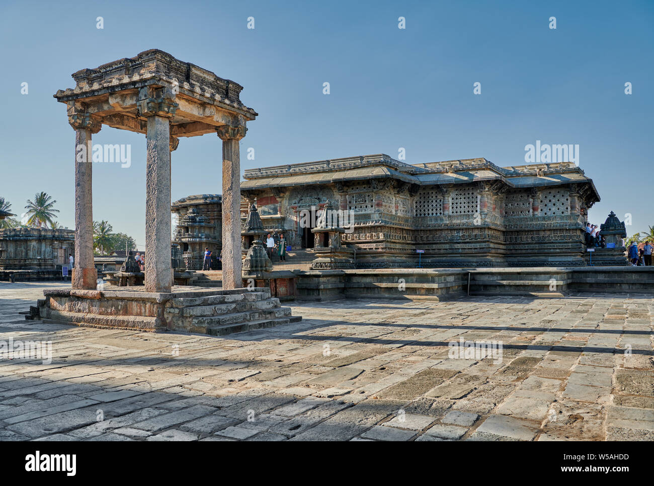 Chennakesava temple, Belur temple de Jain, Hassan, Karnataka, Inde Banque D'Images