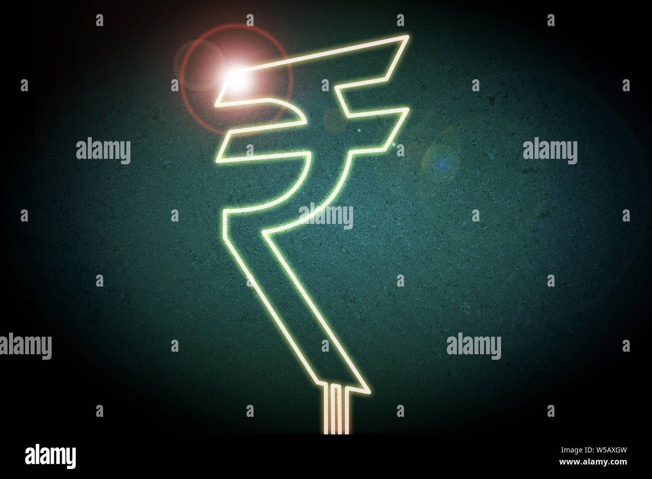 Symbole de la roupie indienne Banque D'Images