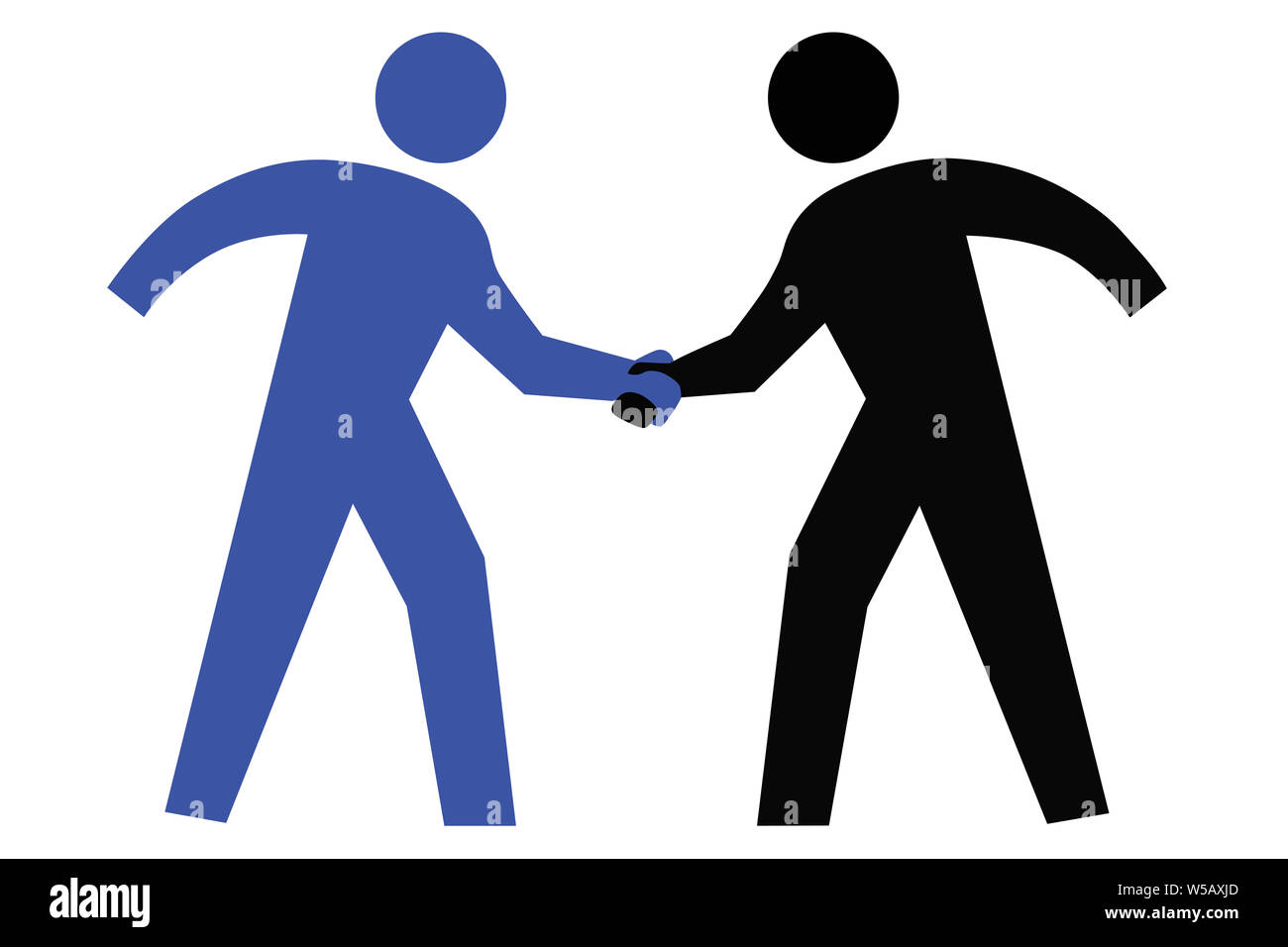 Deux cadres d'shaking hands Banque D'Images