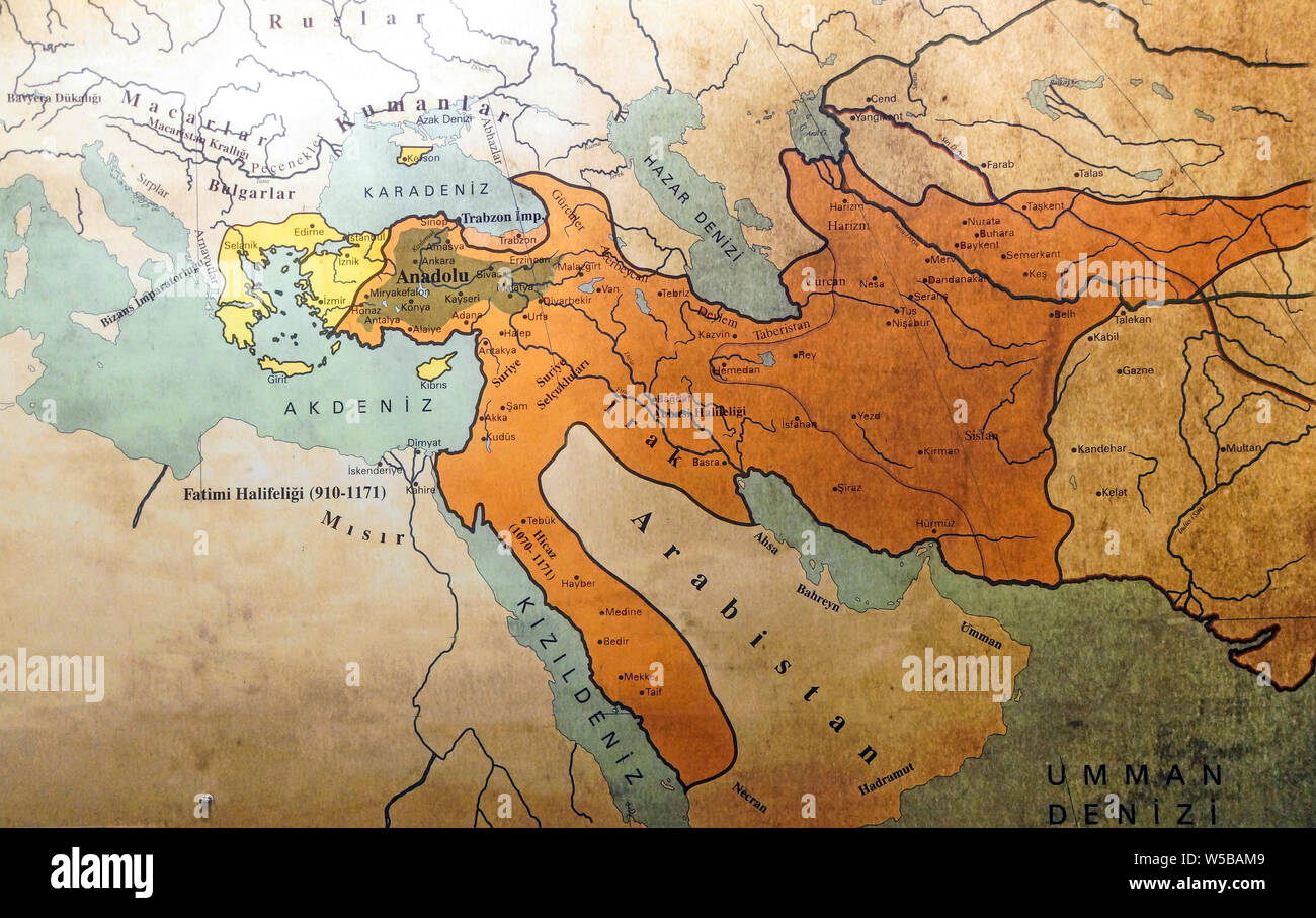 ISTANBUL, TURQUIE - 16 MAI 2014 - Carte de l'Empire Ottoman, l'Museum, Istanbul, Turquie Banque D'Images