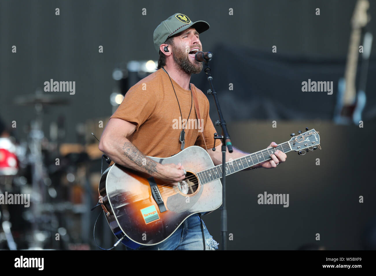 WANTAGH, NY - 20 juil : Canaan Smith se produit en concert le 20 juillet 2019 à Northwell La santé au Jones Beach à Wantagh, New York. Banque D'Images