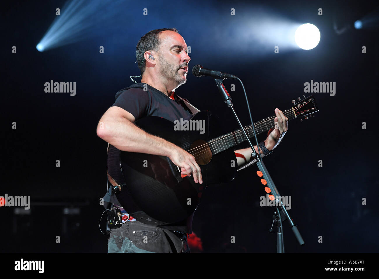 WEST PALM BEACH, FL - 26 juillet : Dave Matthews du Dave Matthews Band effectue au Coral Sky Amphitheatre le 26 juillet 2019 à West Palm Beach en Floride. MPI04/MediaPunch Crédit Banque D'Images