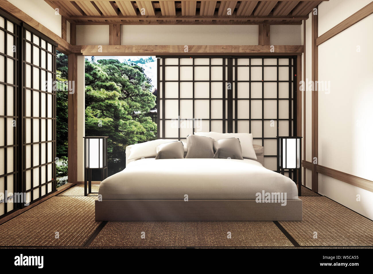 Traditional japanese bedroom Banque de photographies et d'images à haute  résolution - Alamy