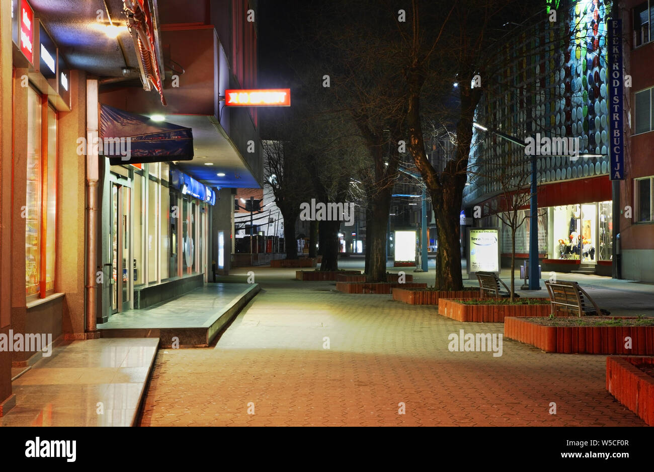 Bosanska street à Bihac. La Bosnie-et-Herzégovine Banque D'Images