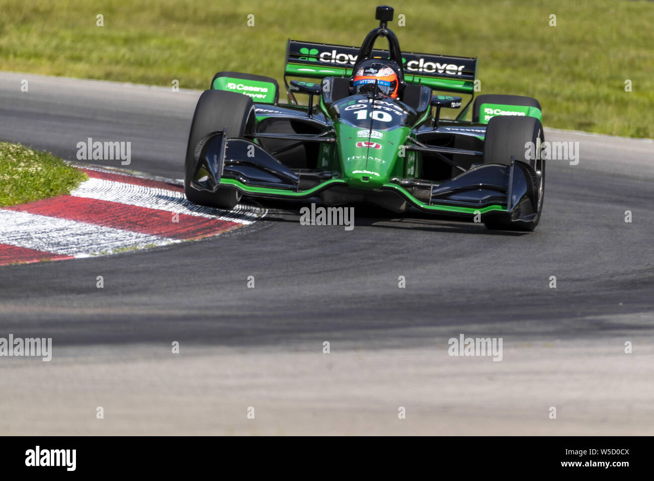 Le 26 juillet 2019, Lexington, Ohio, USA : FELIX ROSENQVIST (10) de la Suède pratiques pour le Honda Indy 200 au milieu de l'Ohio à Mid-Ohio Sports Car Course à Lexington, Ohio. (Crédit Image : © Walter G Arce Sr meule Medi/ASP) Banque D'Images