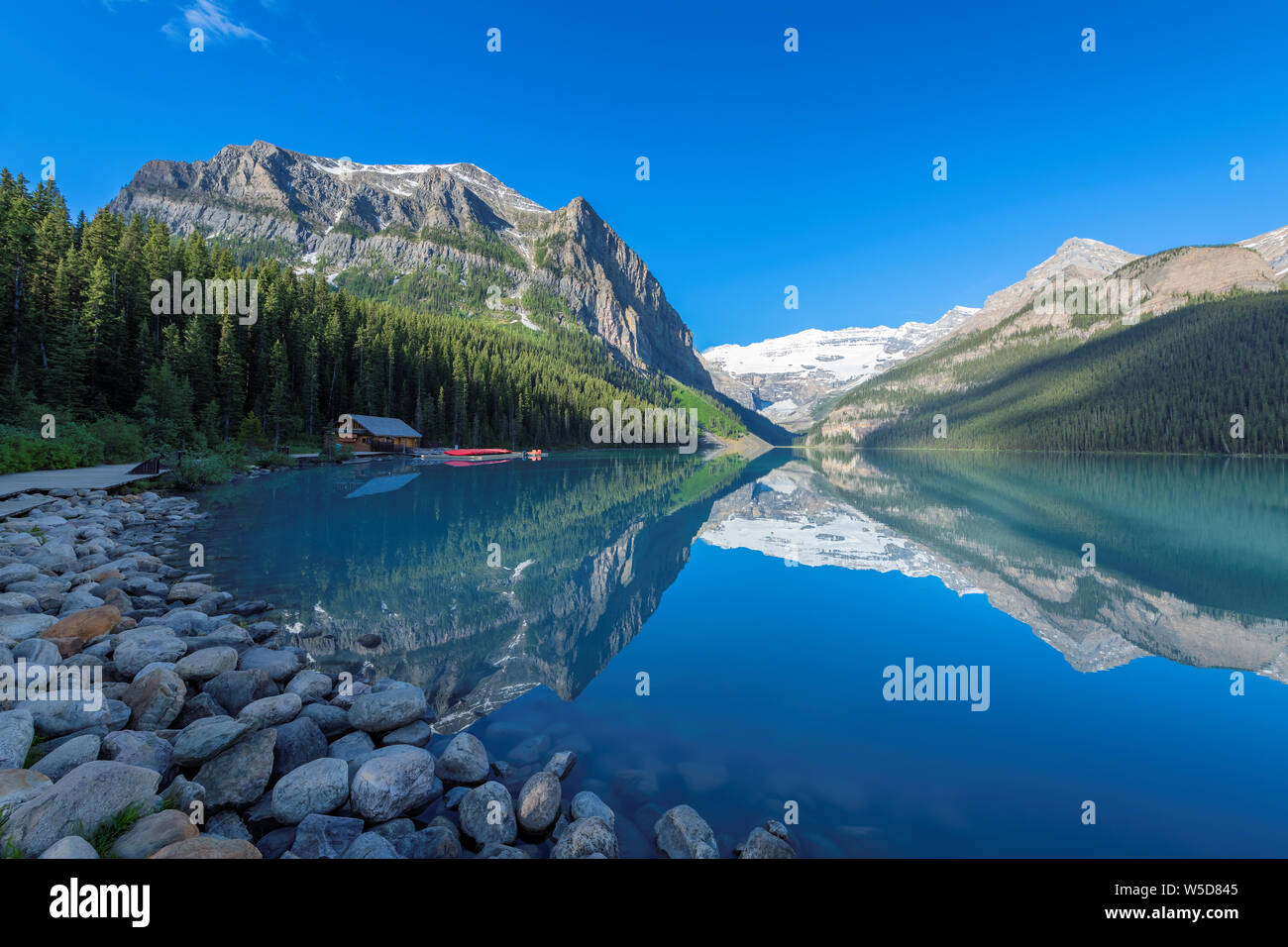 Lake Louise dans le parc national de Banff, Alberta Canada Banque D'Images