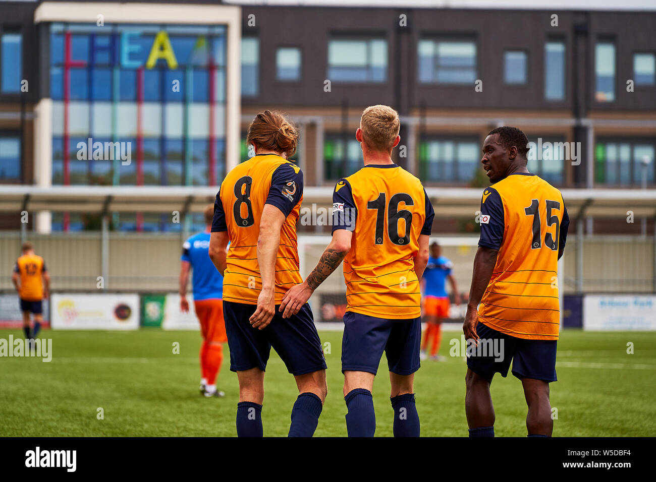 Slough Town FC vs Hartley Wintney à Arbour Park, Slough, Berkshire, Angleterre le samedi 27 juillet 2019. Photo : Le juge Philip Benton Banque D'Images