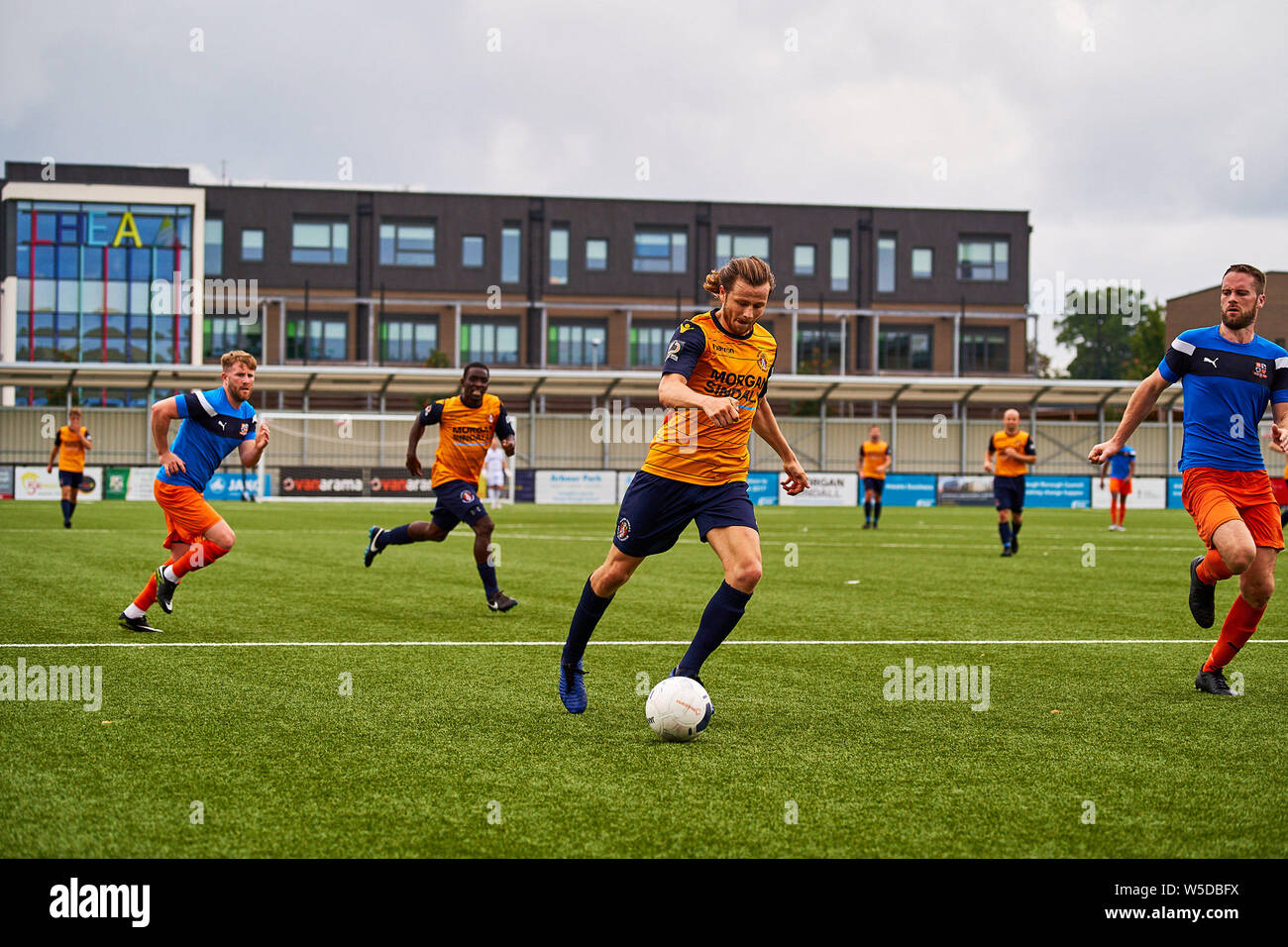 Slough Town FC vs Hartley Wintney à Arbour Park, Slough, Berkshire, Angleterre le samedi 27 juillet 2019. Photo : Le juge Philip Benton Banque D'Images