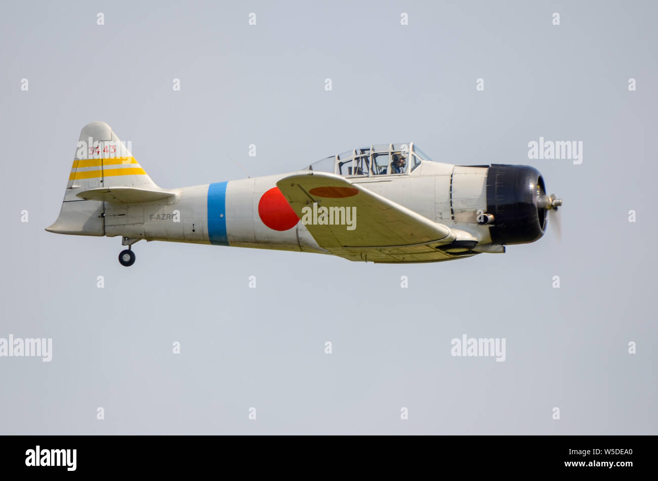 North American T-6 Texan converti en avion semblent être un Mitsubishi A6M Zéro chasseur japonais pour le film Tora, Tora, Tora. Harvard converti Banque D'Images