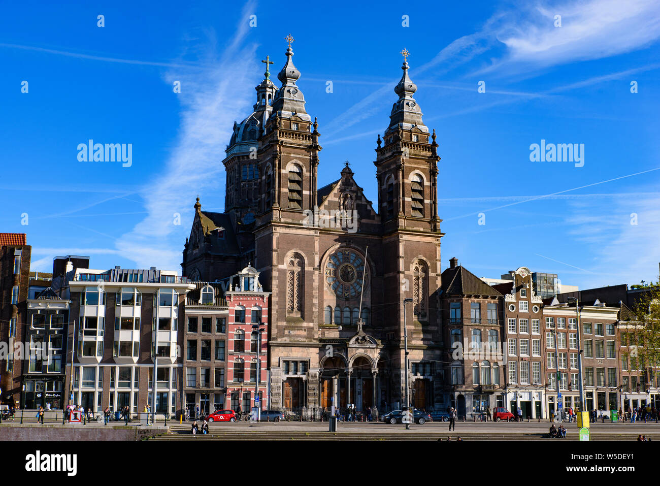 Basilique de Saint Nicolas, la principale église catholique d'Amsterdam, Pays-Bas Banque D'Images