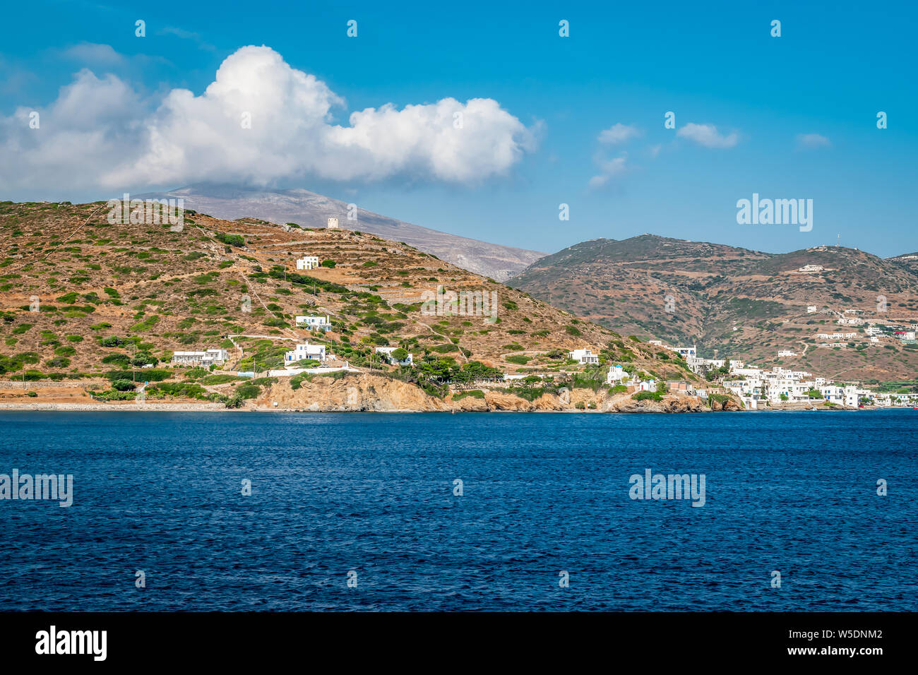 Paysage de l'île d'Amorgos, en Grèce. Banque D'Images