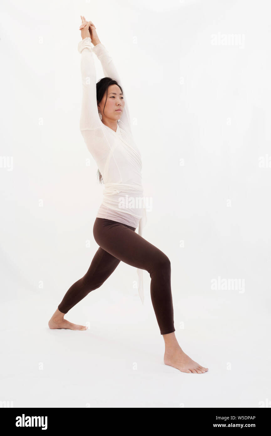 Belle asiatique spirituel yoga femme coréenne. Banque D'Images