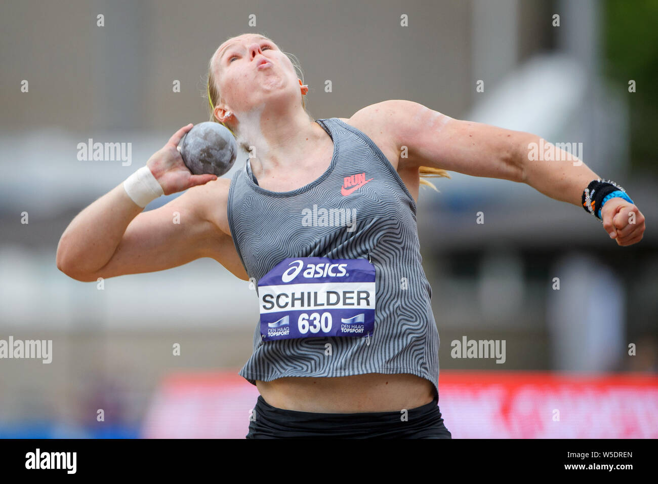 La Haye, Pays-Bas. 28 juillet, 2019. La Haye, 28-07-2019, le néerlandais d'athlétisme, NK Atletiek dernière journée, Haag Atletiek, présentent des femmes finale, Jessica Schilder Crédit : Pro Shots/Alamy Live News Banque D'Images