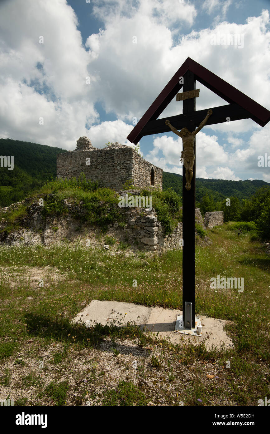 Vieille ville de Stari Grad Žumberak Banque D'Images