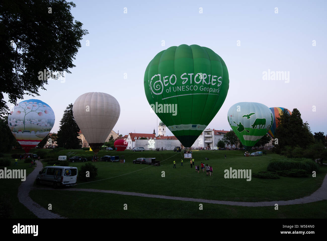 Hot Air Balloon Festival pour l'anniversaire de la ville de Karlovac Banque D'Images